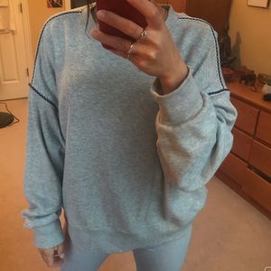 Gray American Eagle Crew Neck